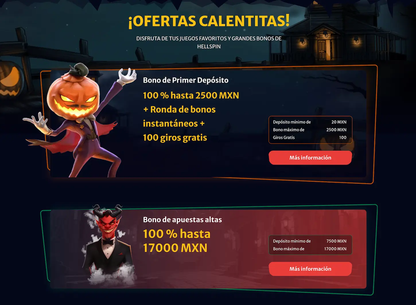 Promociones y bonos HellSpin Casino México – ofertas y grandes bonos para tus juegos favoritos